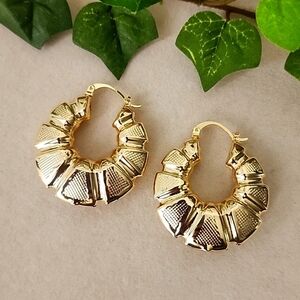 Chunky Gold Filled Hoop Earrings